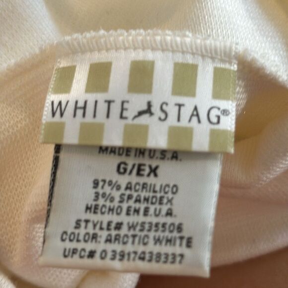 Vintage White Stag arctic white acrylic/spandex turtleneck dickie layer top - Picture 5 of 7
